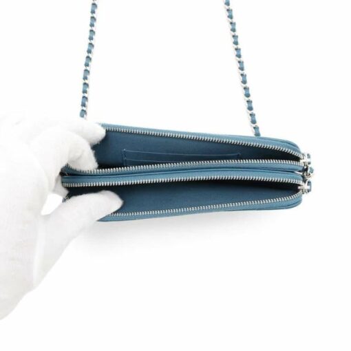 シャネル チェーンウォレット シェブロン ココマーク ラムスキン CHANEL 財布 - 画像 (5)